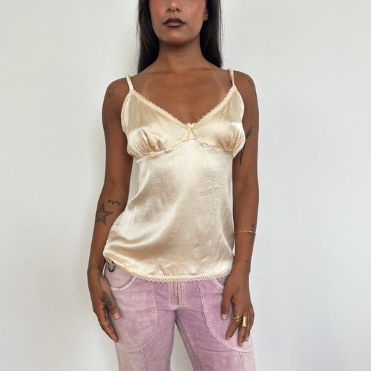 Silk beige cami - M/L