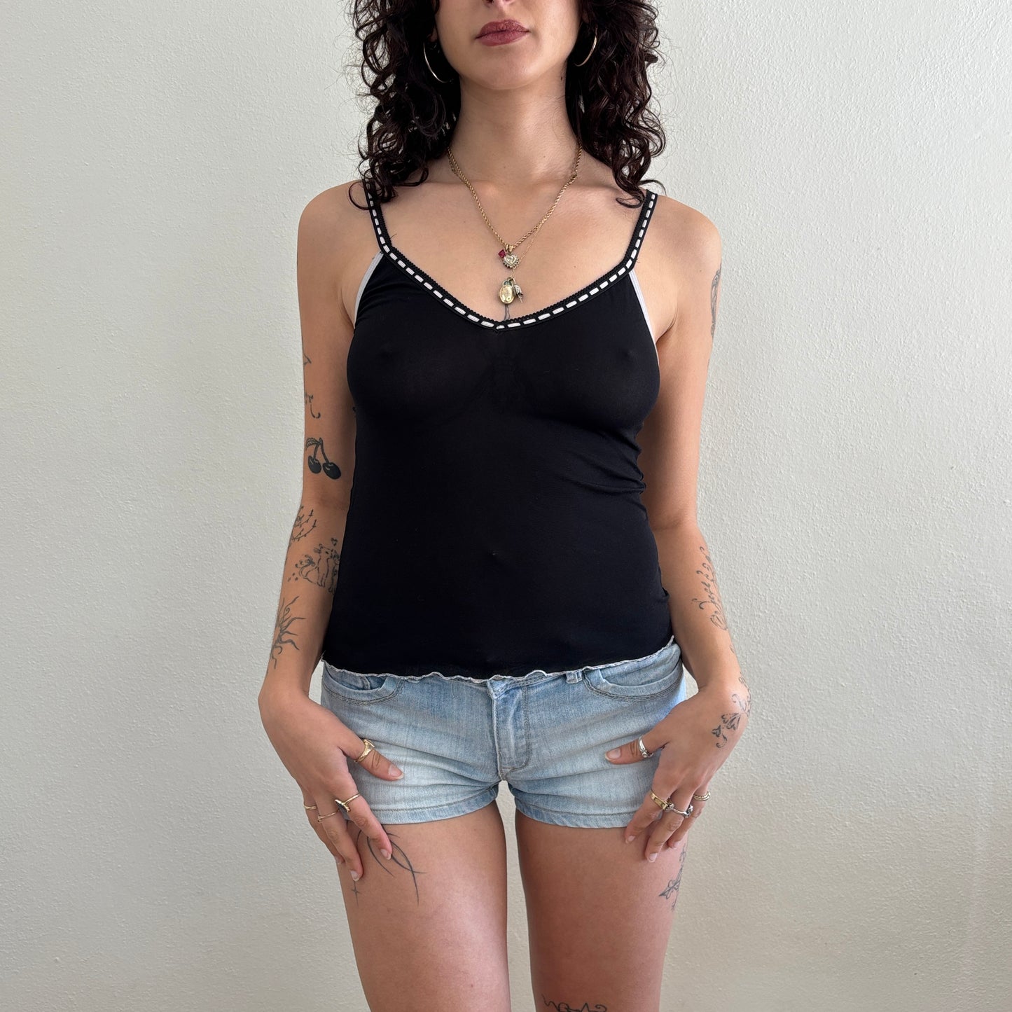 Black mesh cami - XS