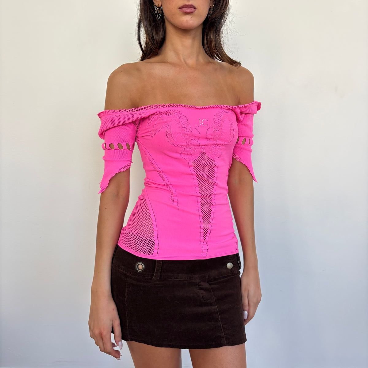 Roberto Cavalli pink top - S