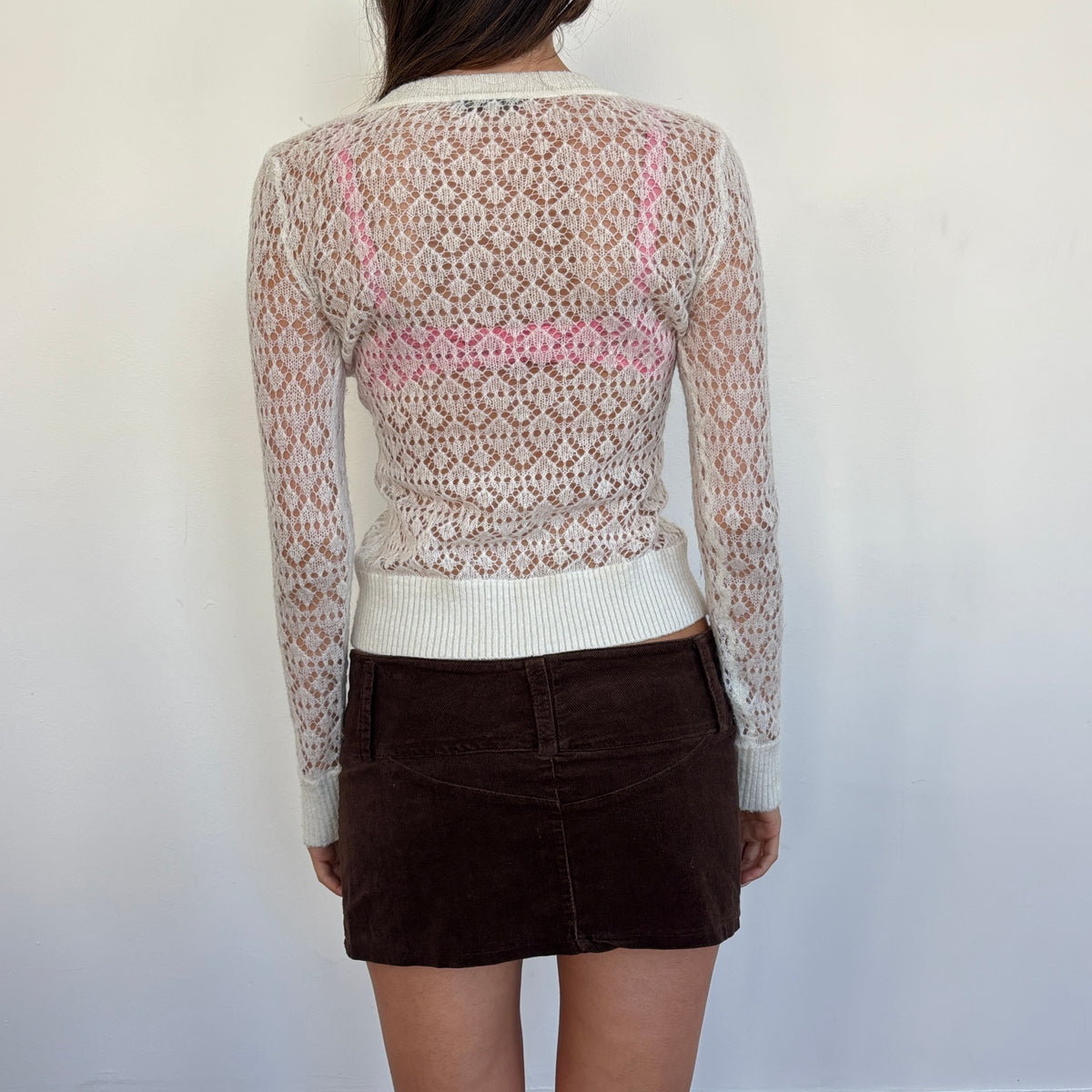 Soft white knit top - XS/S