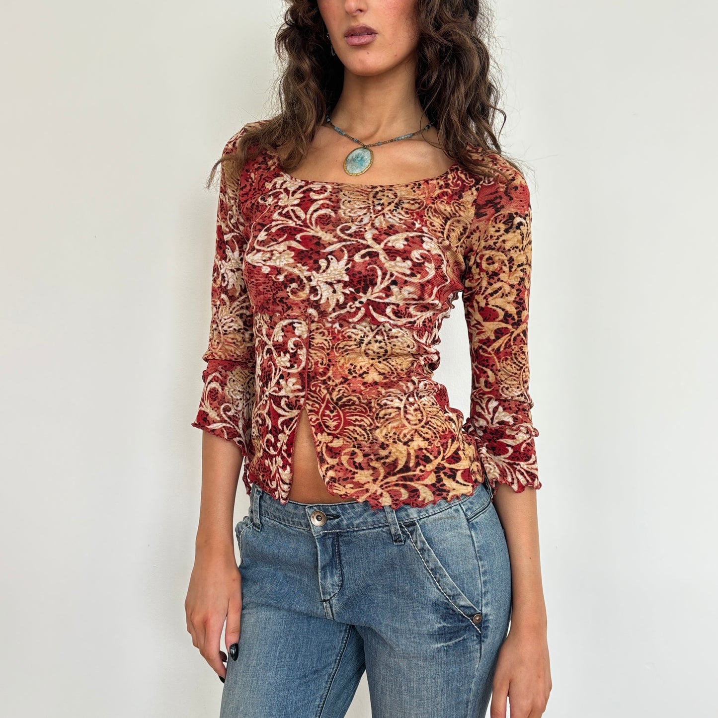 Graphic mesh long sleeve - S/M