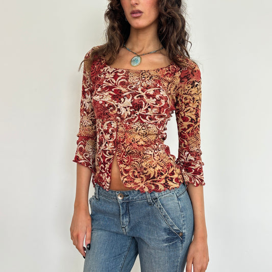 Graphic mesh long sleeve - S/M