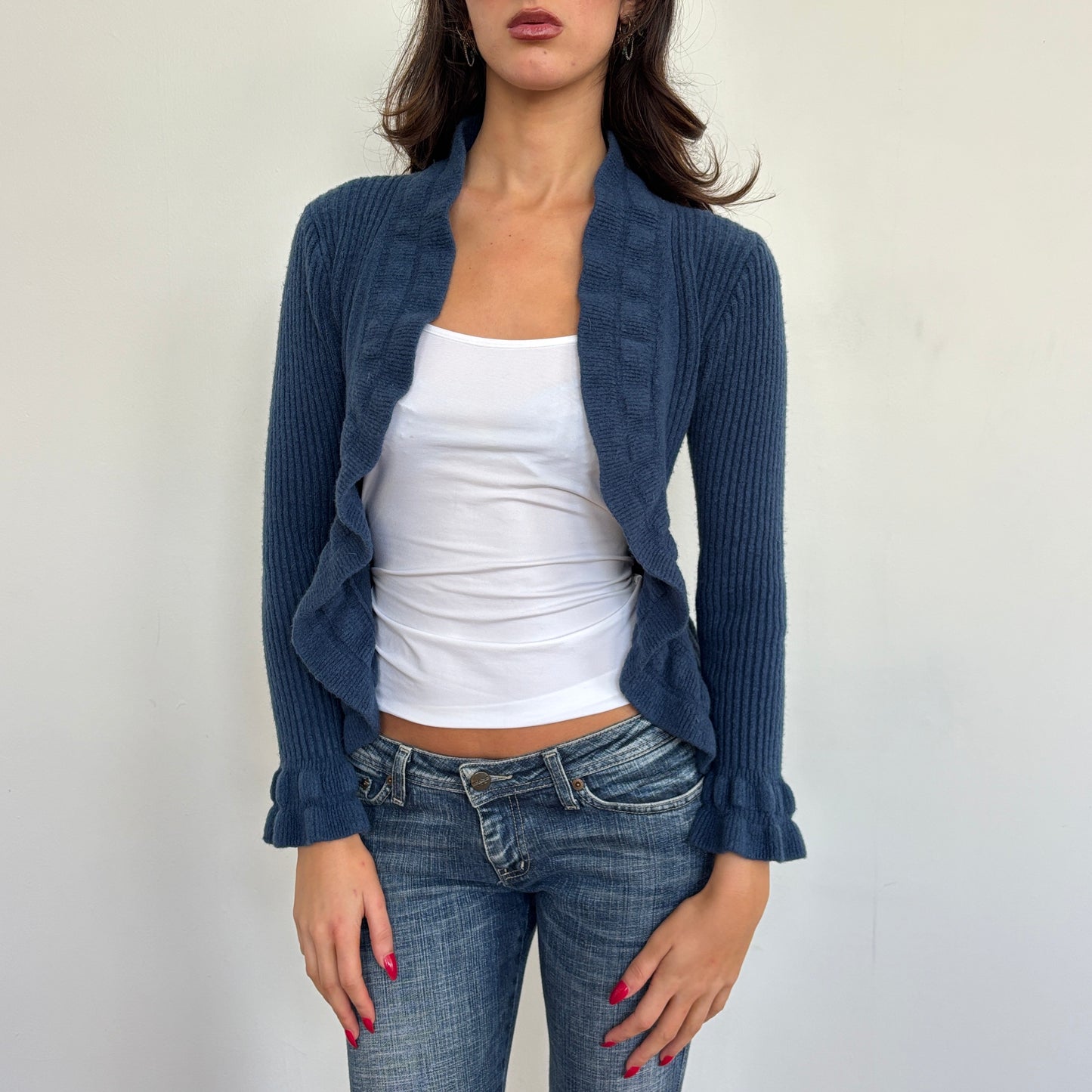 Italian ruffle cardigan - S