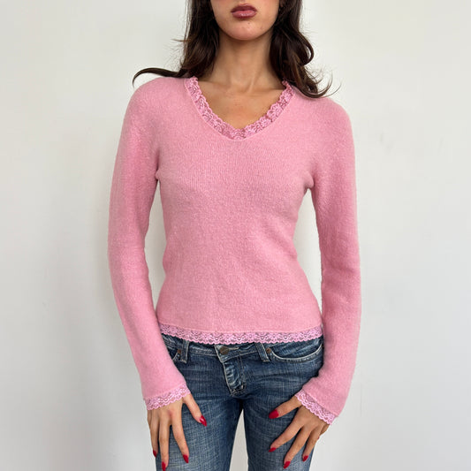 Soft pink wool knit - M