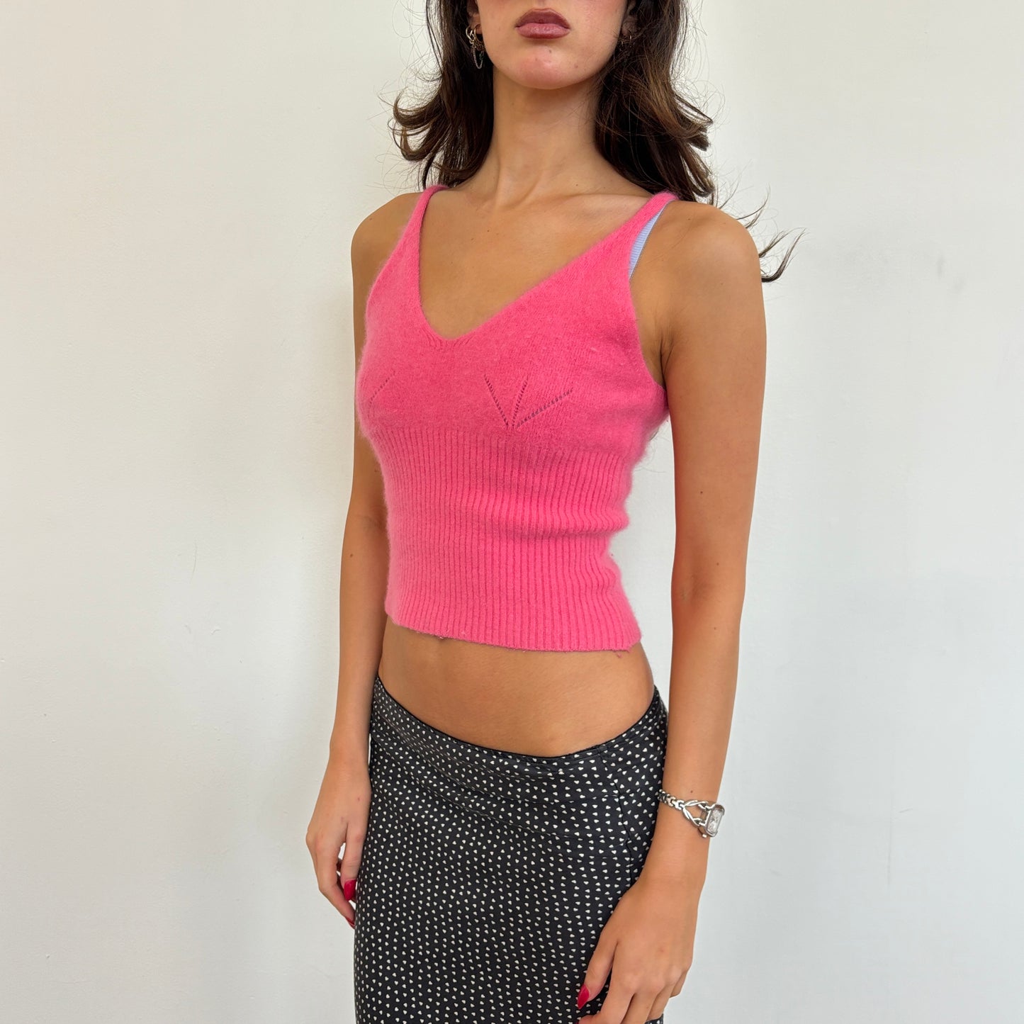 Italian pink wool cami - XS/S