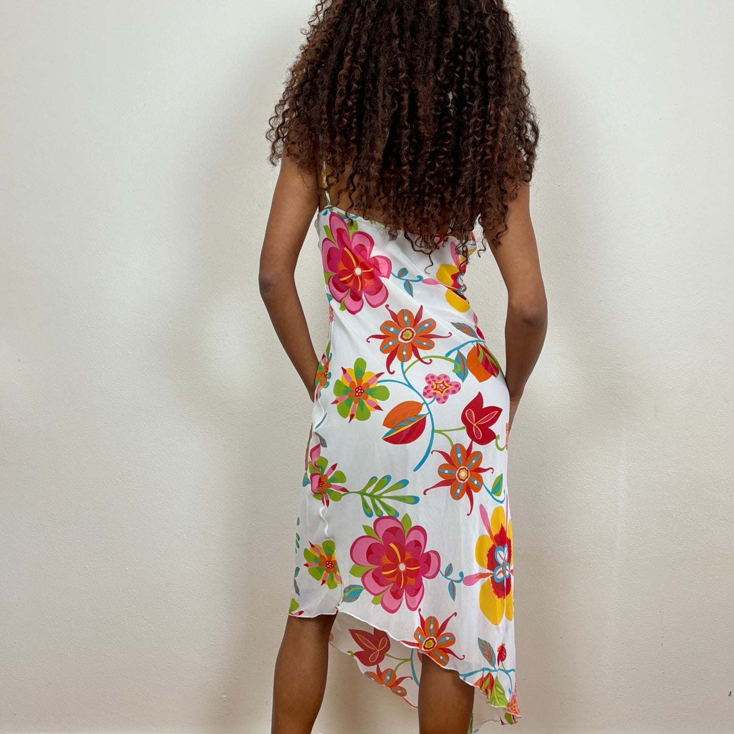 Floral asymmetric dress - XS/S