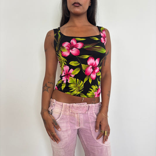Graphic floral top - XS/S