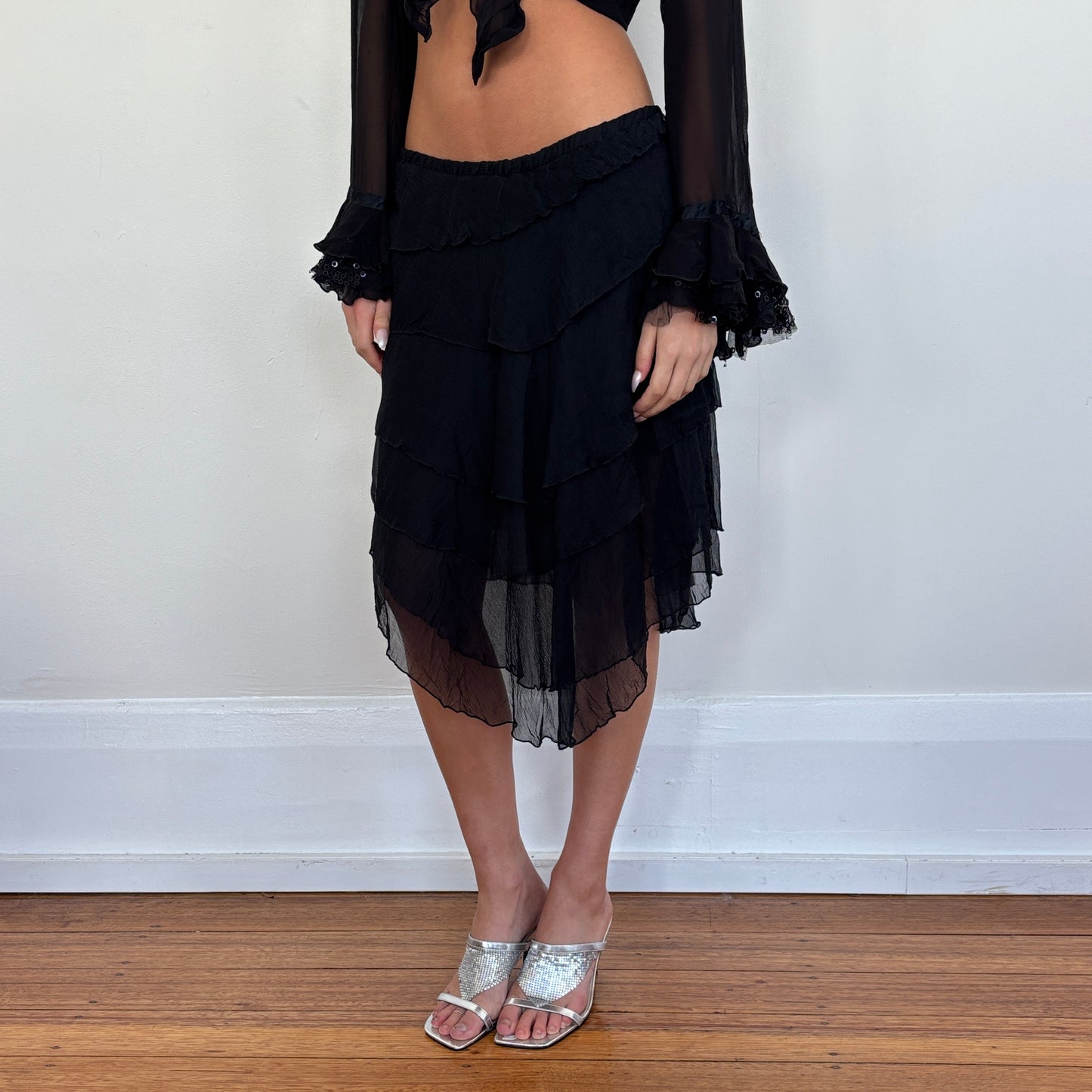 Italian silk midi skirt - XS/S