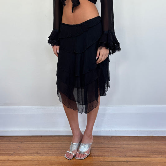 Italian silk midi skirt - XS/S
