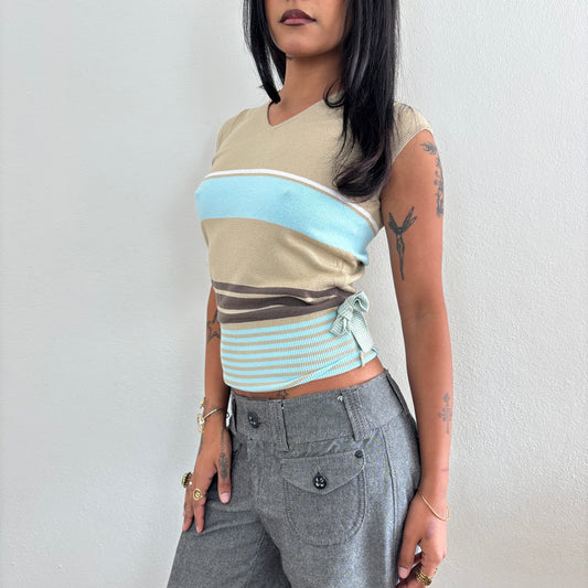 Striped knit top - S