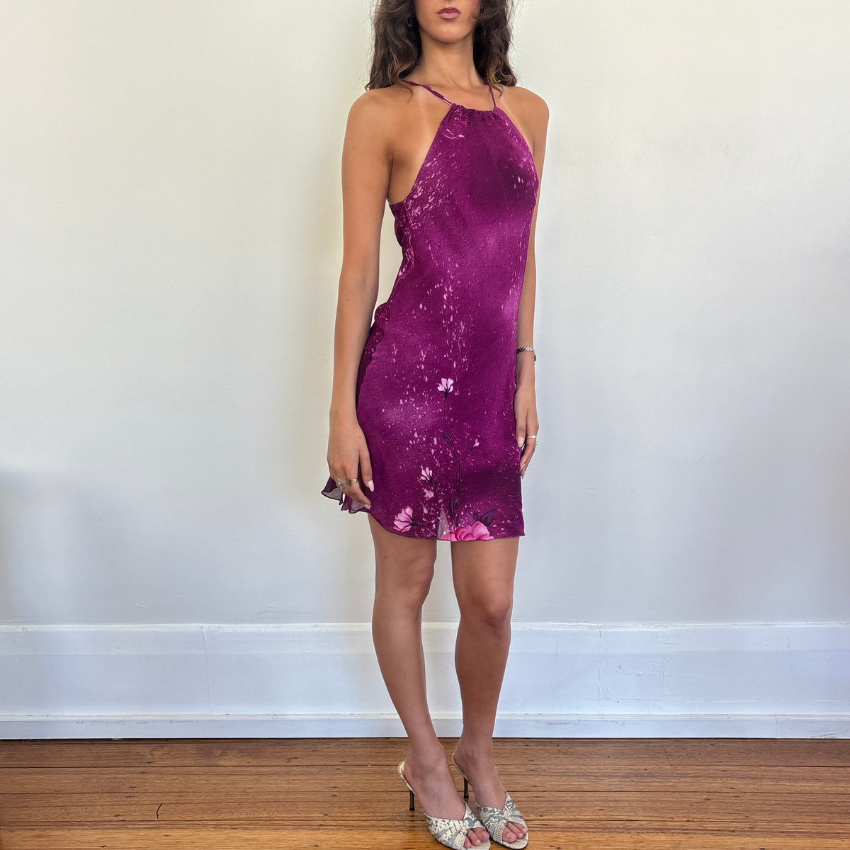 Italian floral midi dress - S