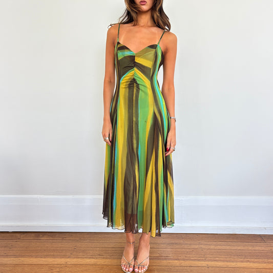 Italian striped dress - S