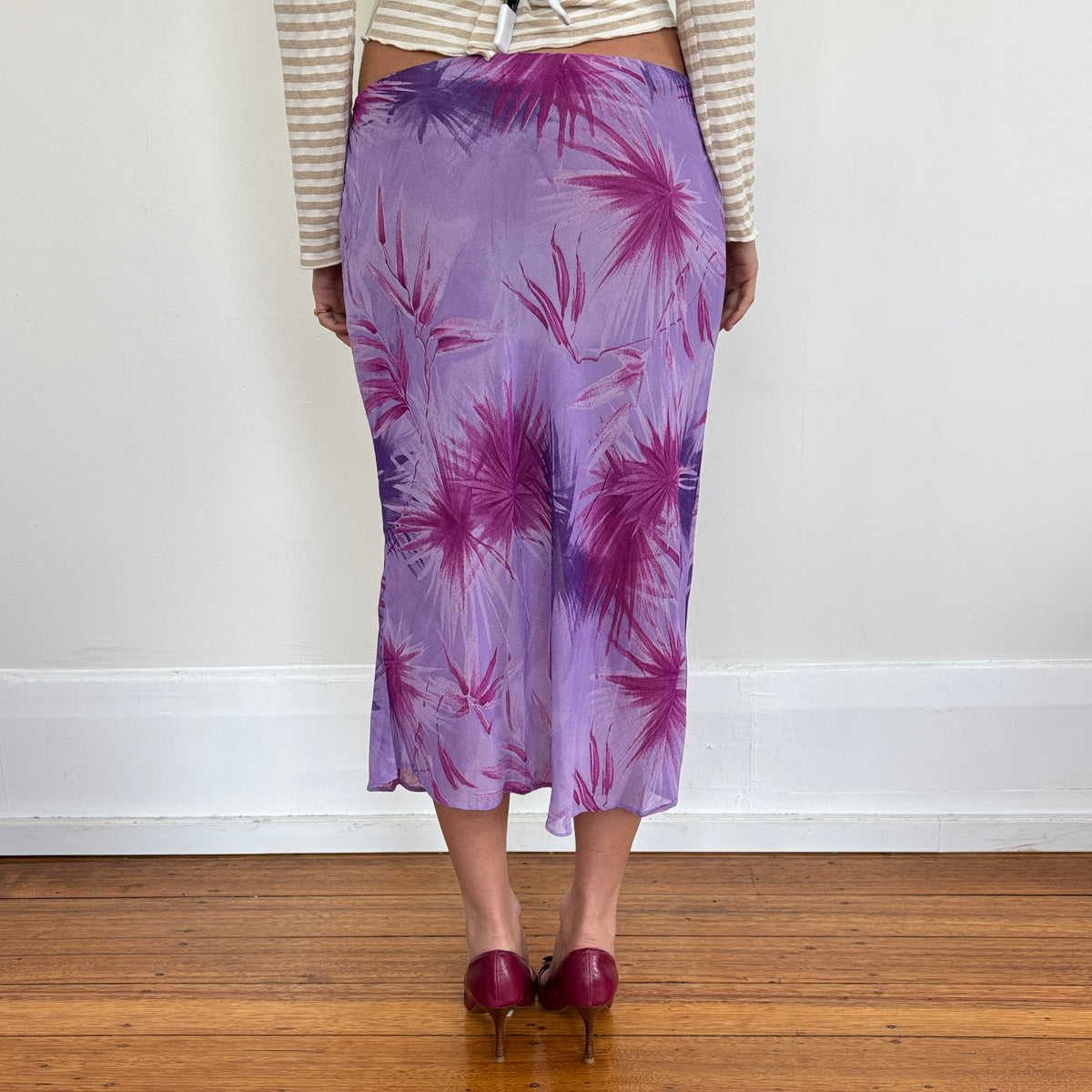 Italian purple midi skirt - XS/S