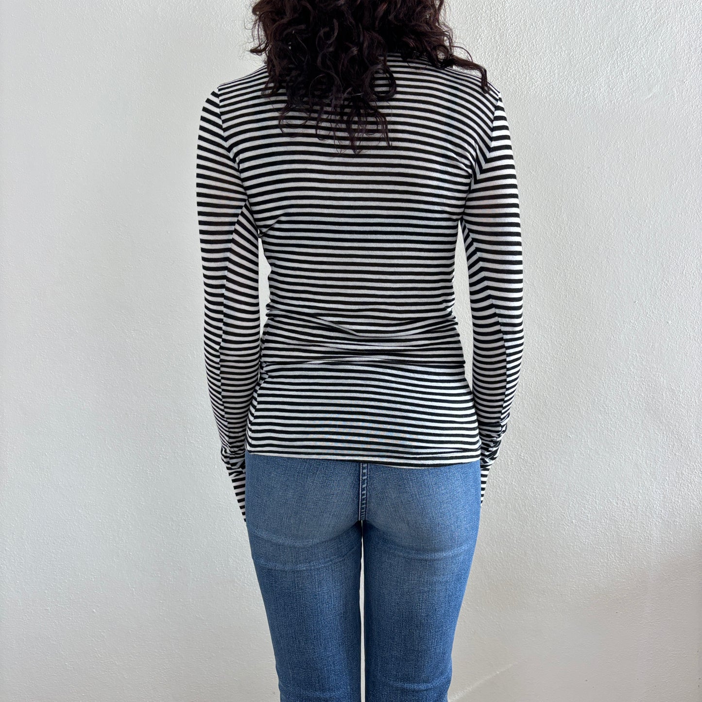 Striped long sleeve top - S