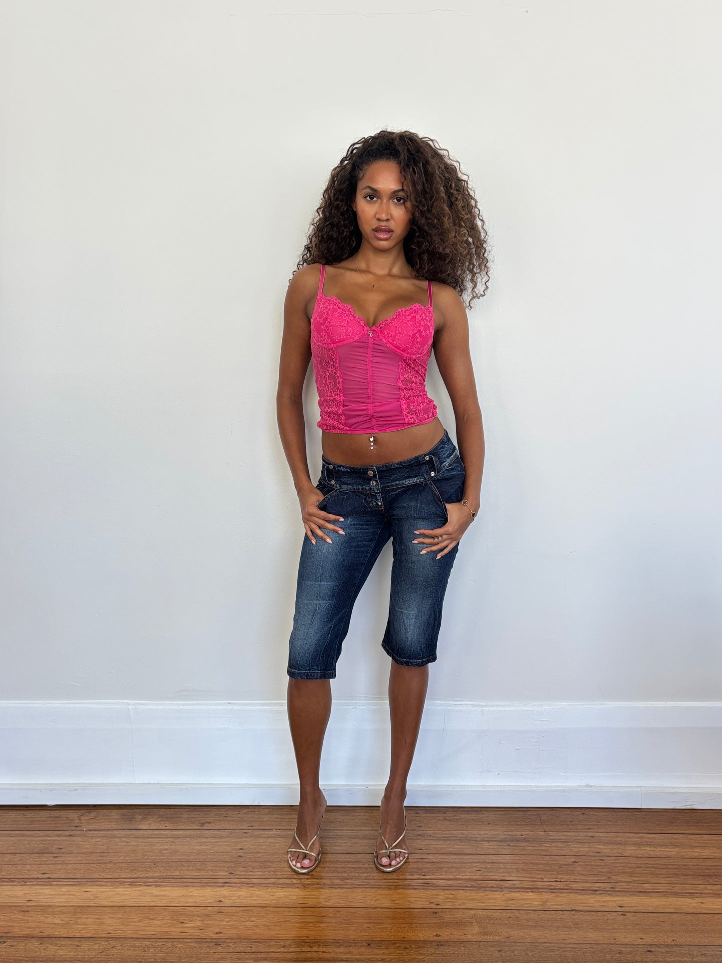Pink Victorias Secret corset top - XS