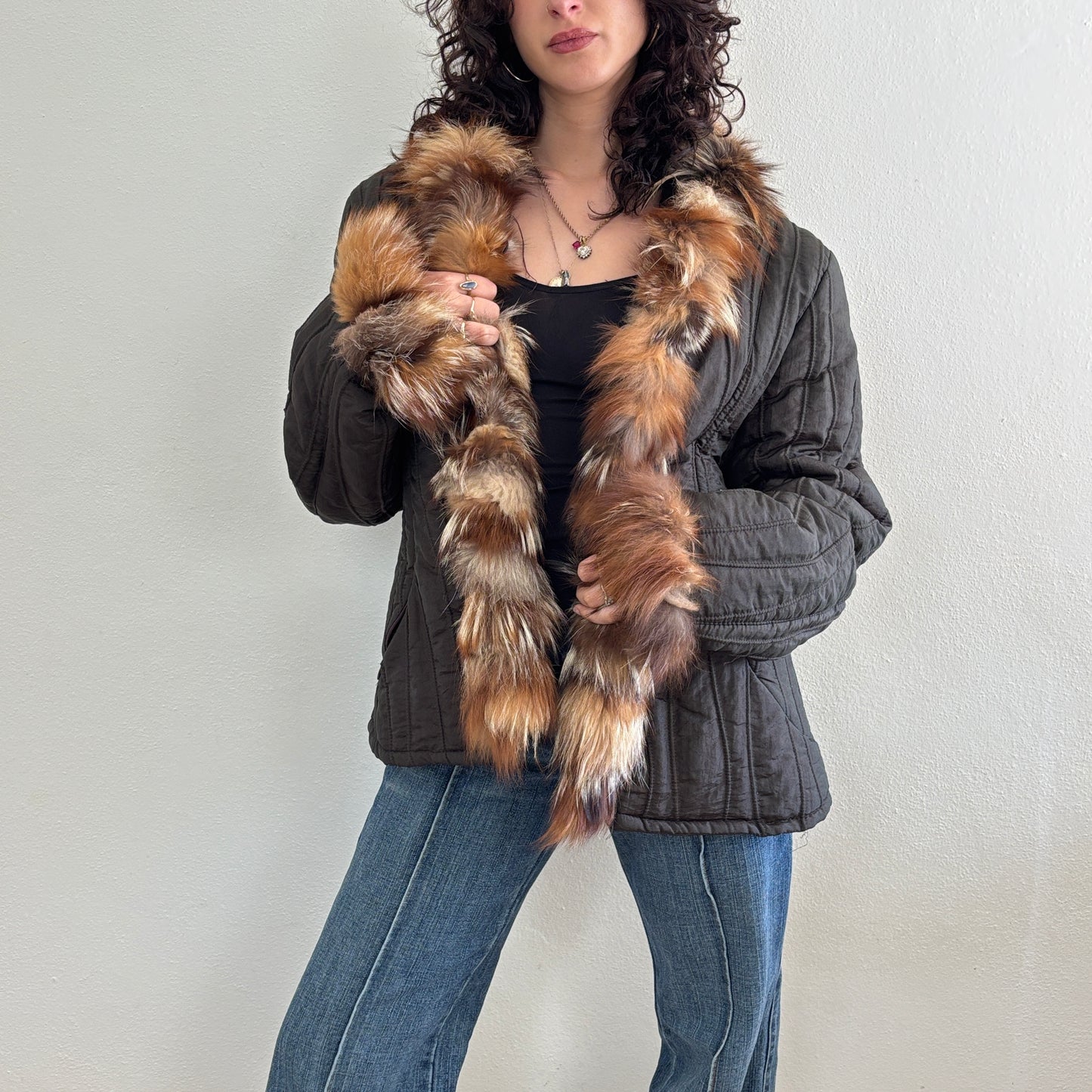Fur detail jacket - M/L