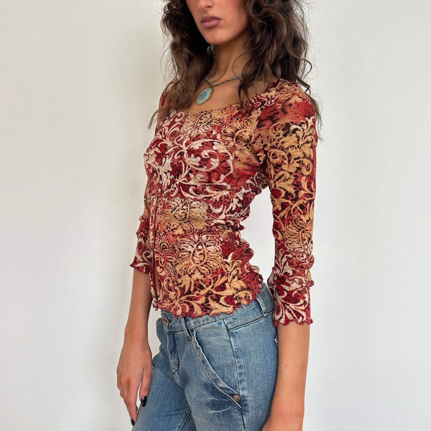 Graphic mesh long sleeve - S/M