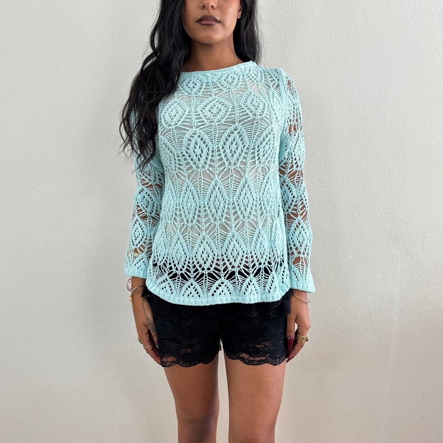 Aqua sparkly knit - S/M