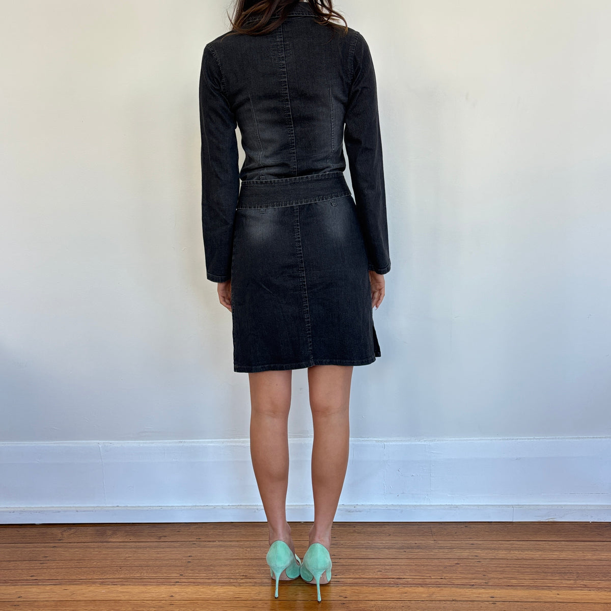 Italian denim jacket dress - S/M