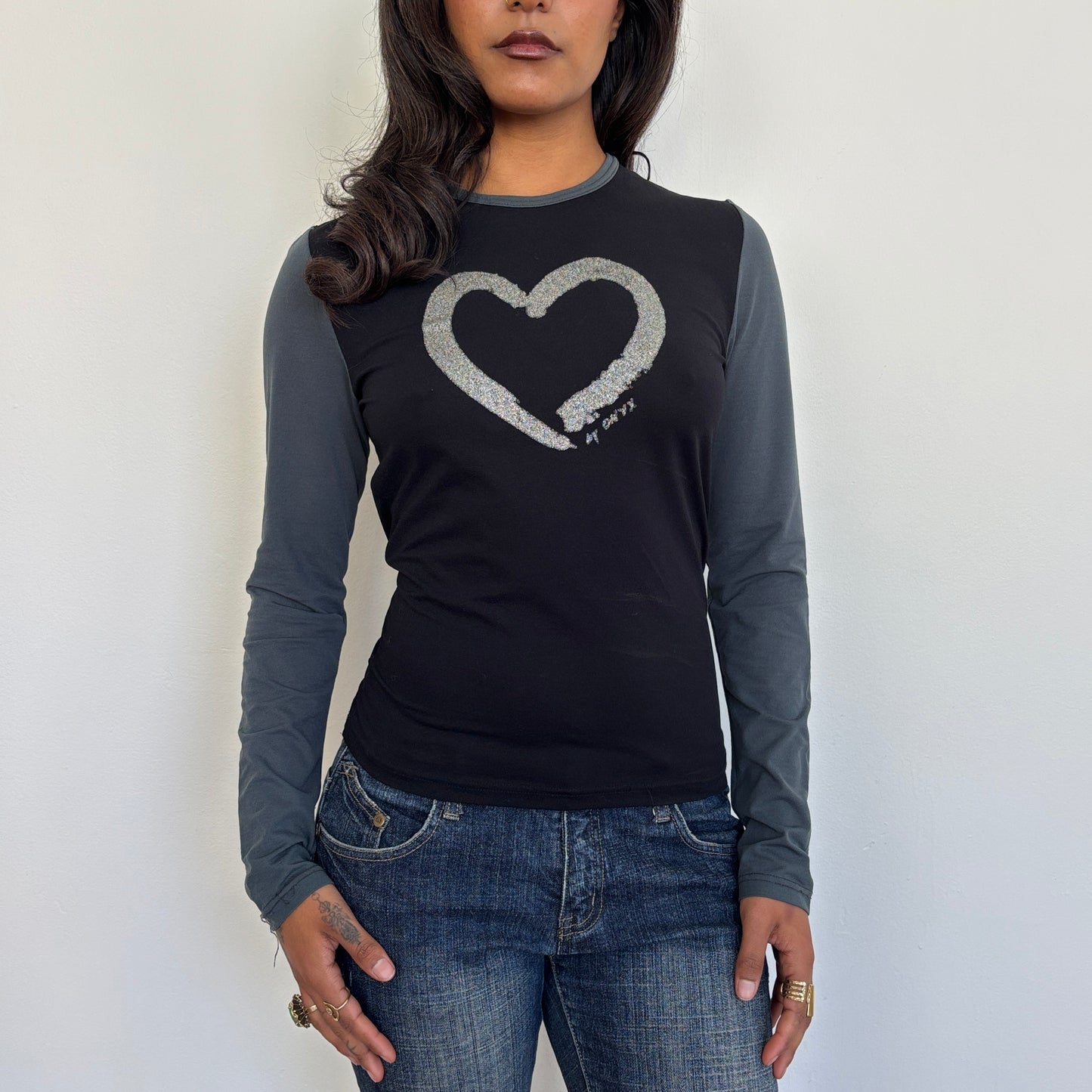 Italian heart long sleeve - S/M