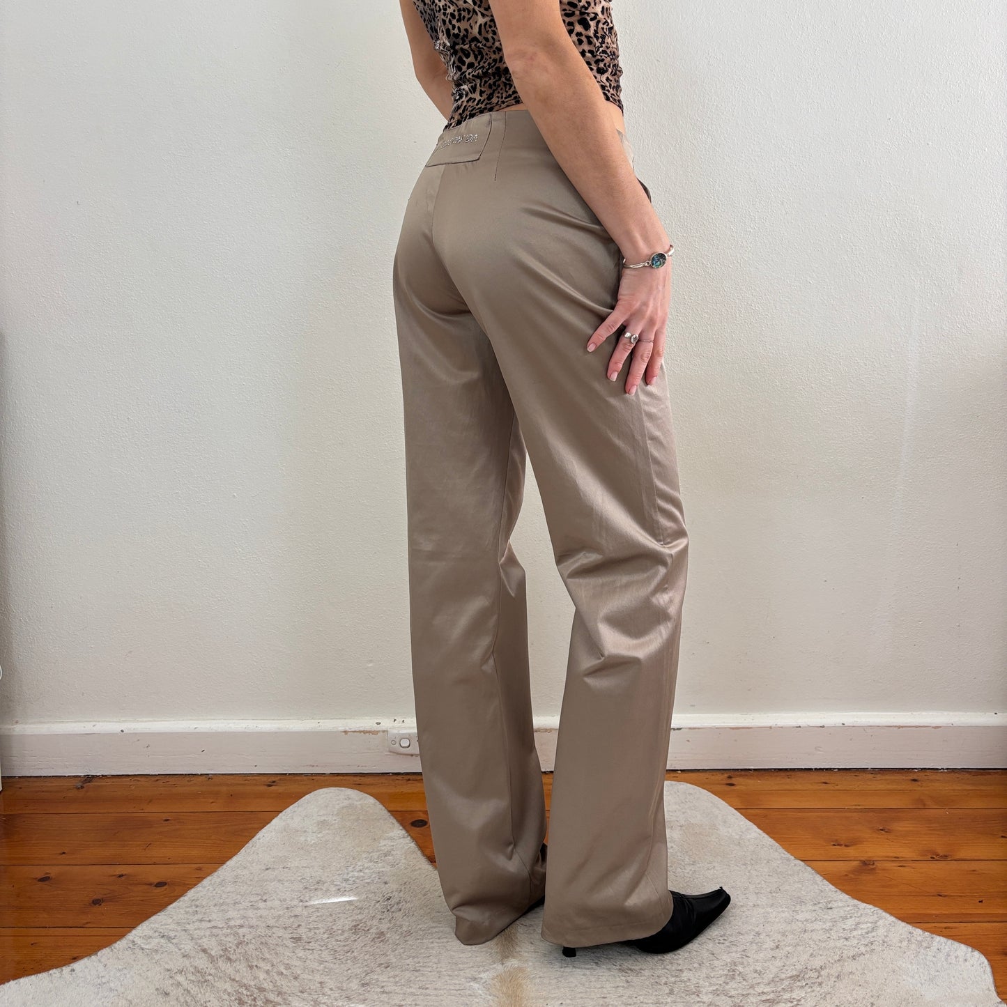 Lowrise gold pants - S