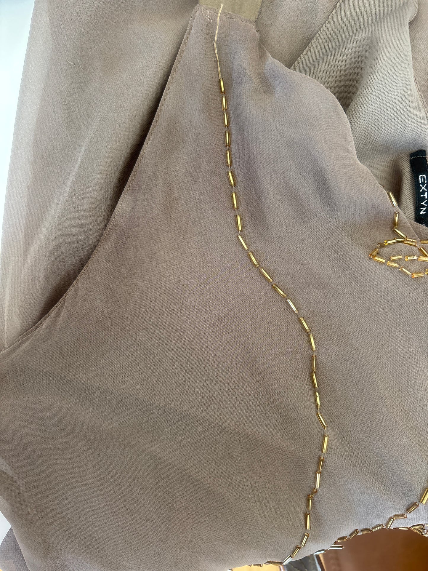 Italian silk beaded dress - S