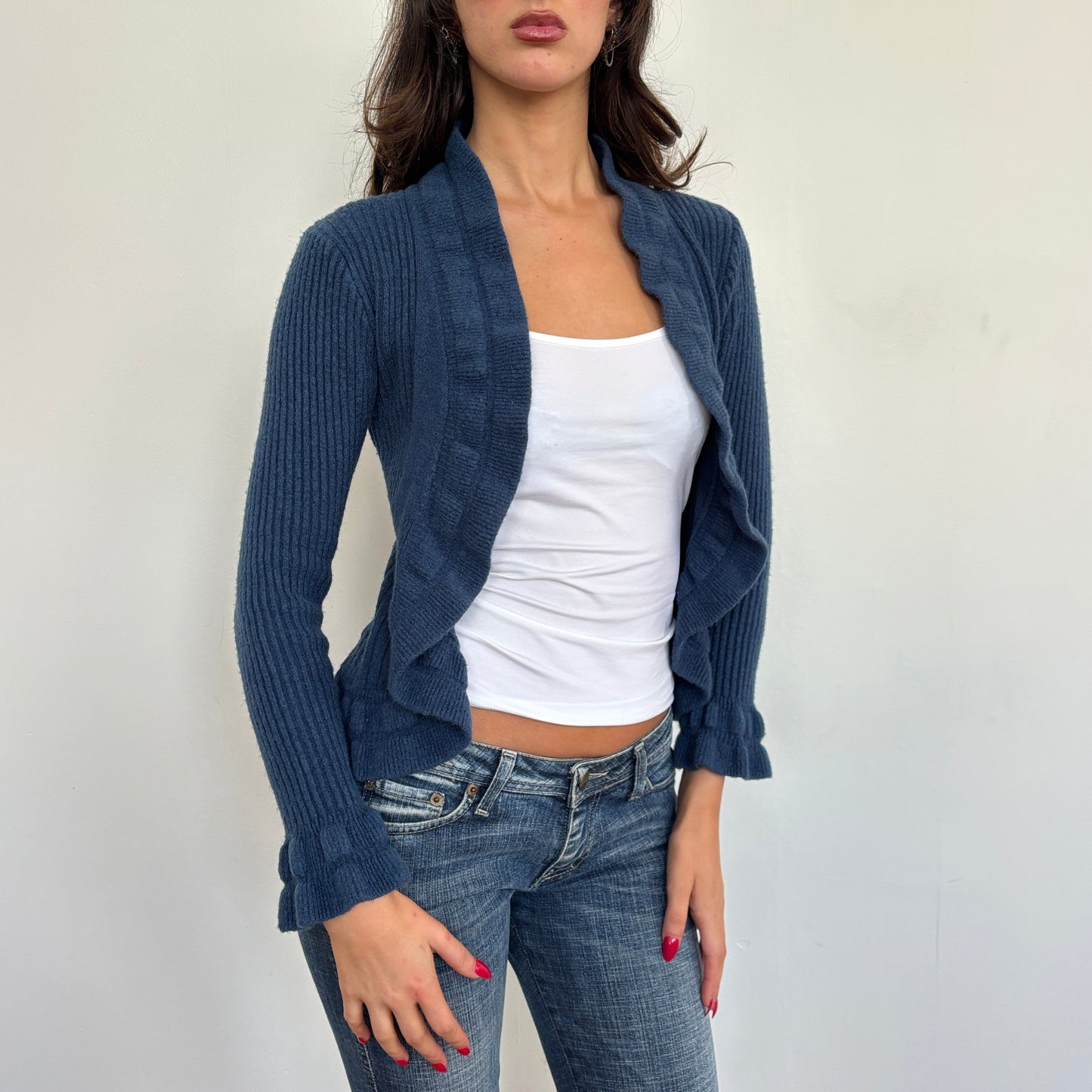 Italian ruffle cardigan - S