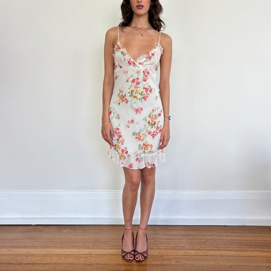 Italian floral midi dress - XS