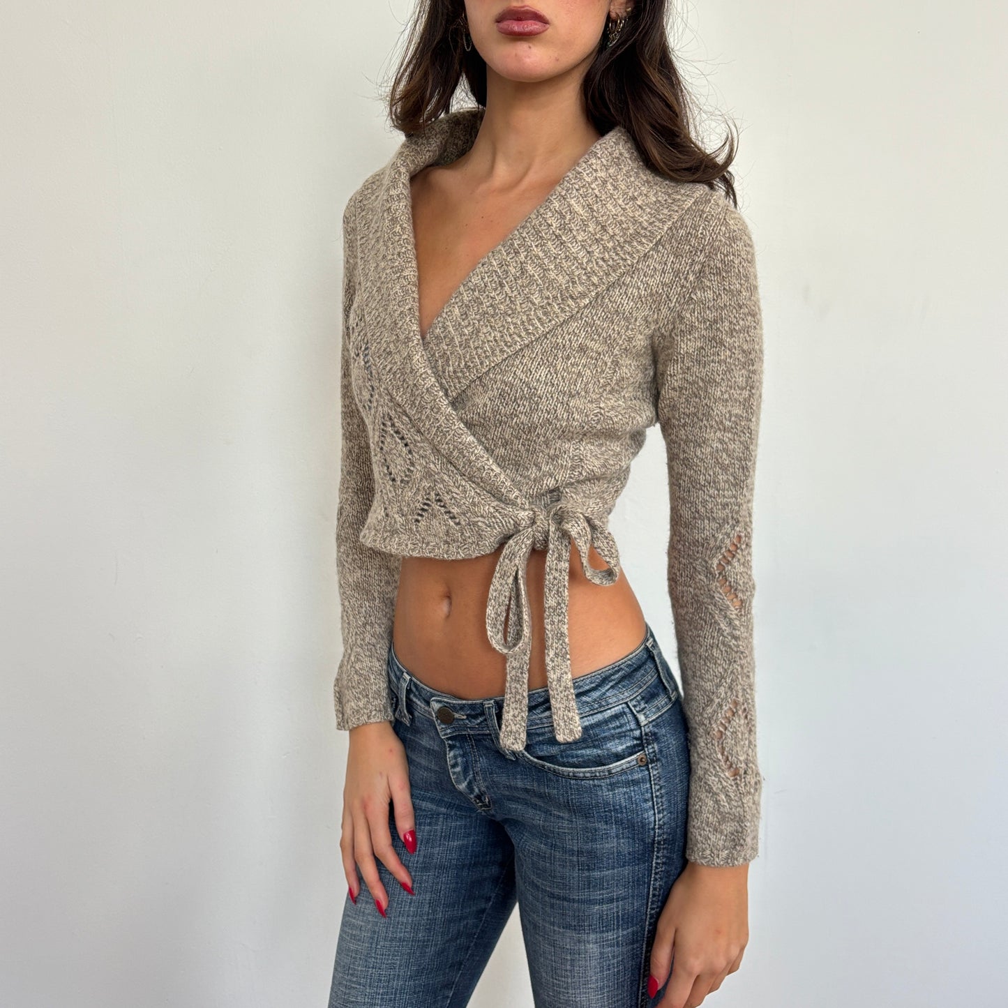 Beige wrap knit - XS/S
