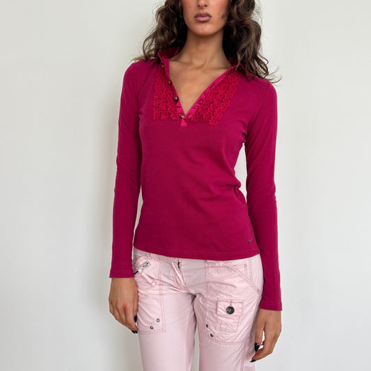 Italian pink long sleeve - S