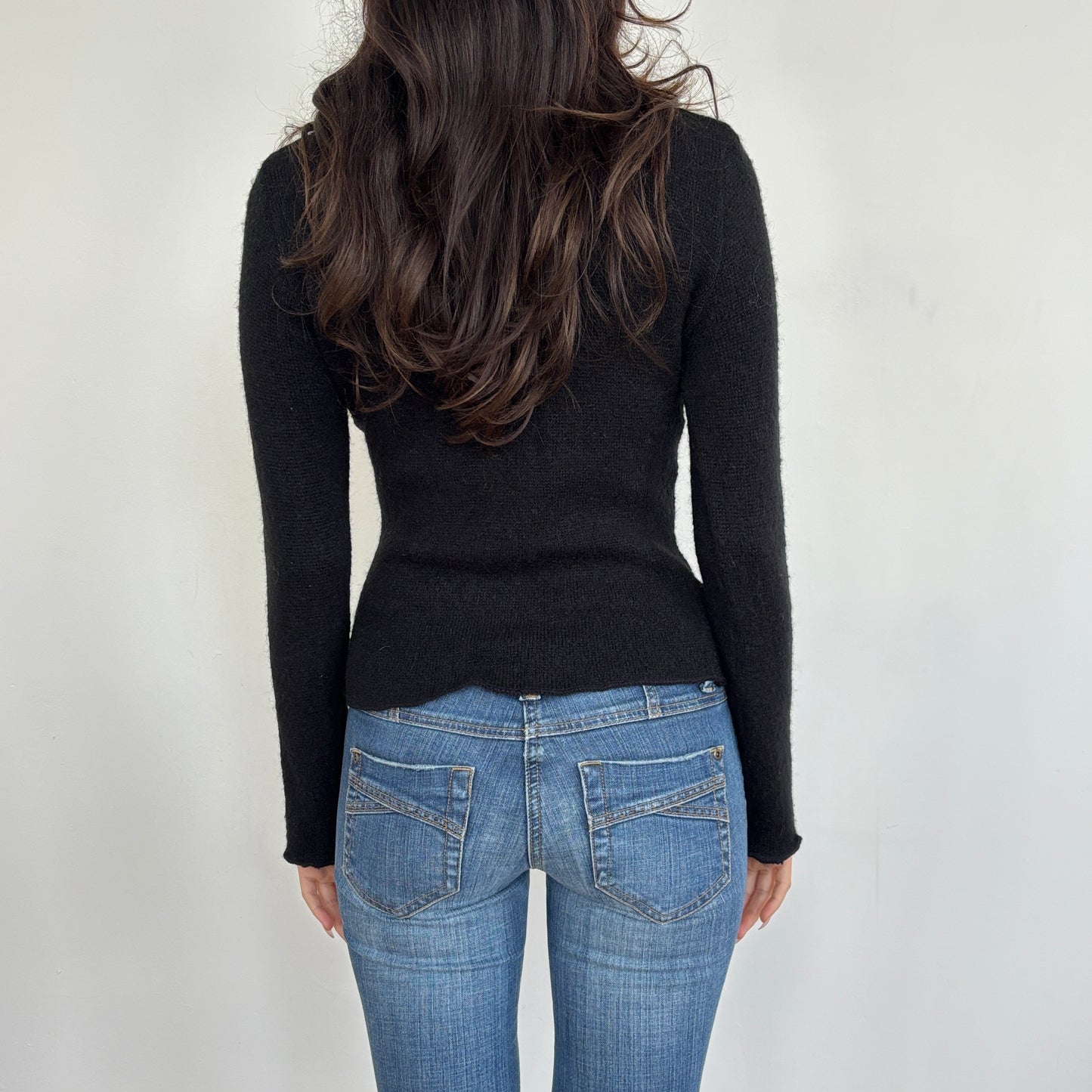 Italian black wool blazer - S