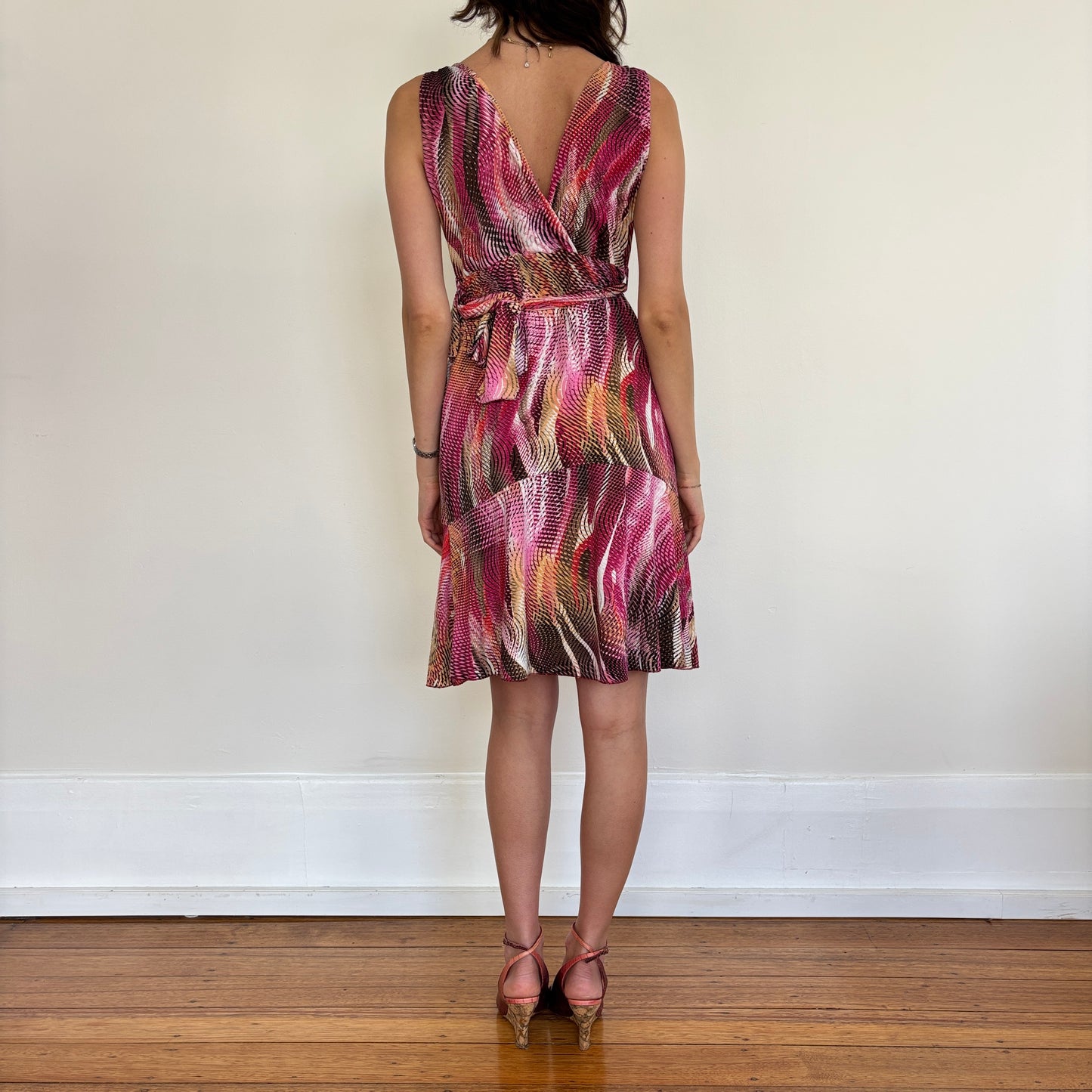 Italian graphic midi dress - S/M