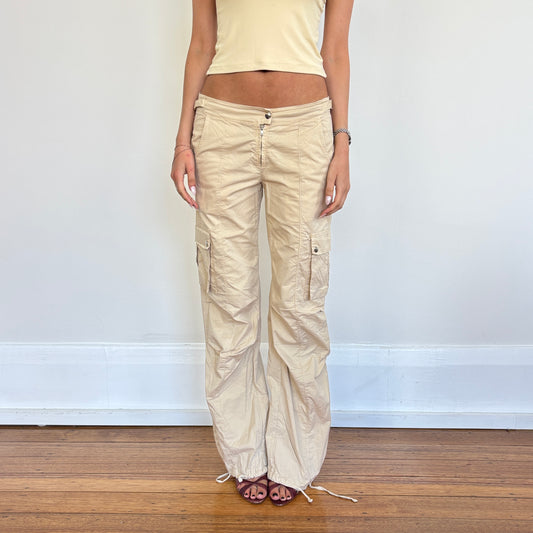 Italian low rise cargo pants - XS/S