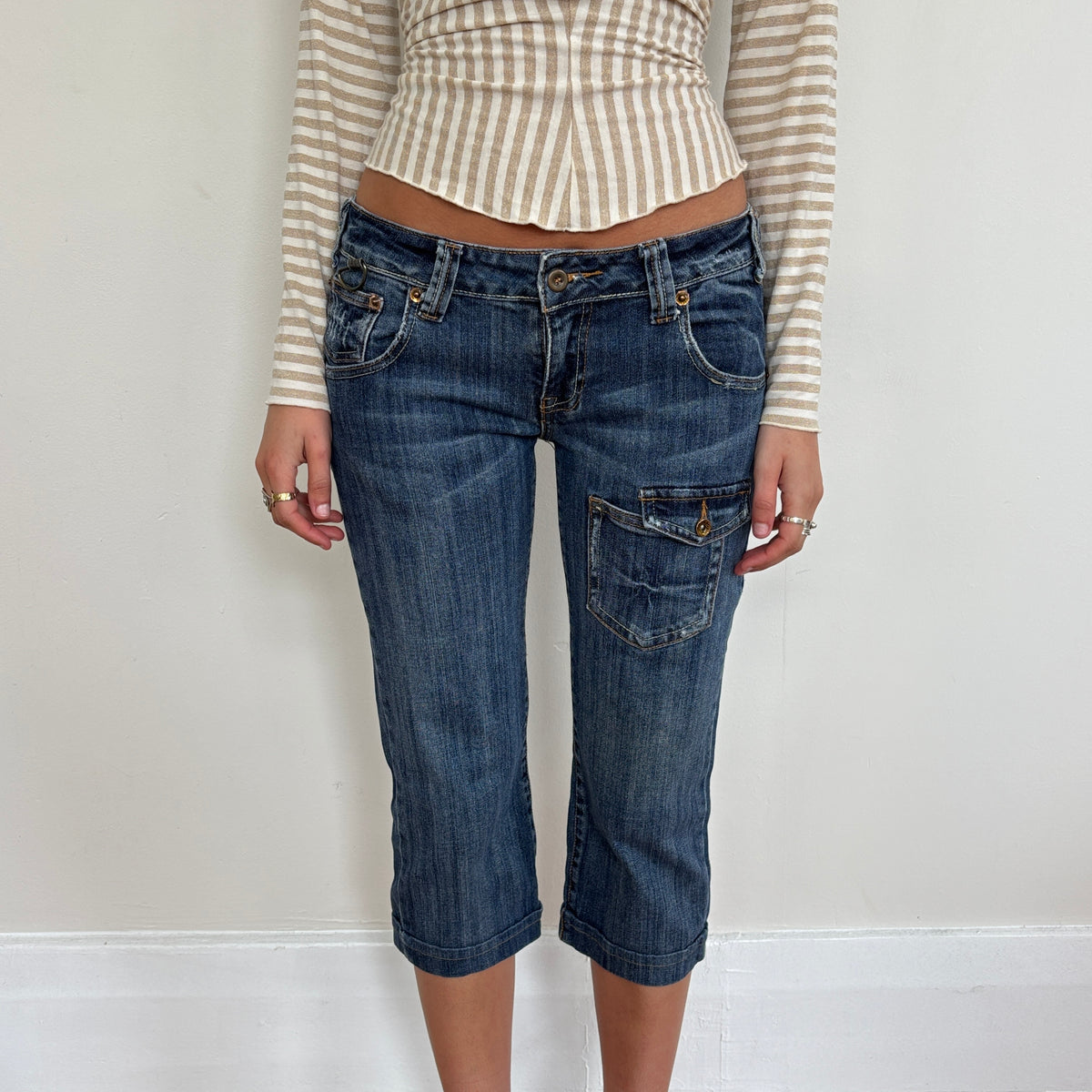 Denim capris - S