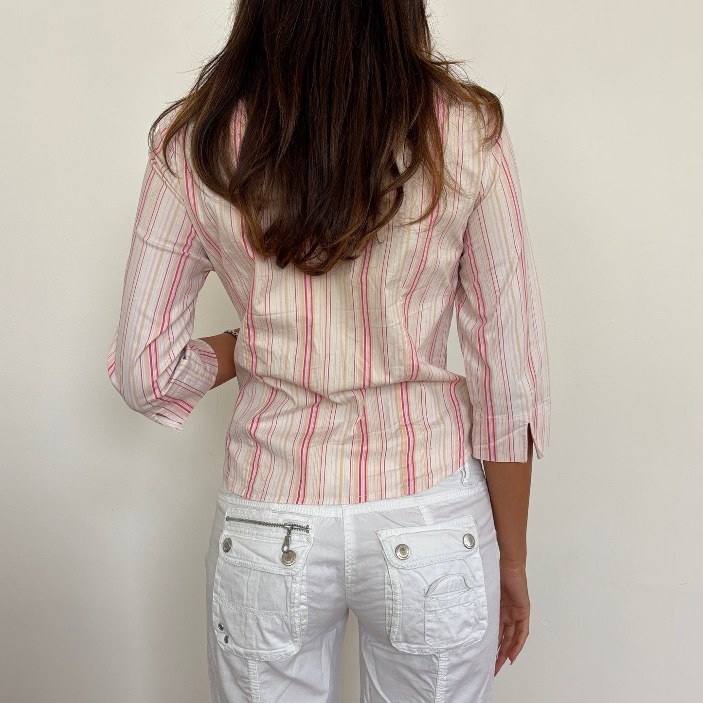 Striped 3/4 sleeve shirt - M/L