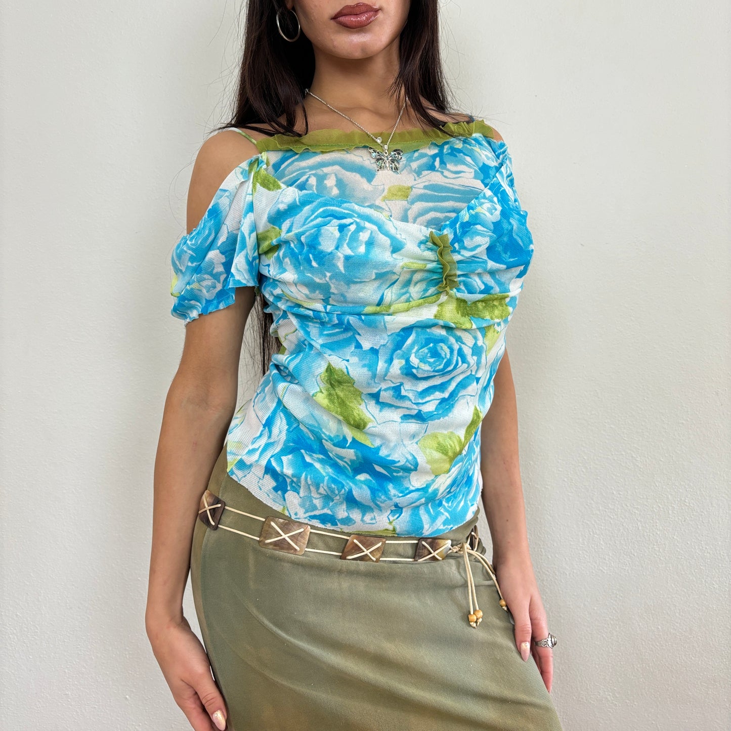 Floral mesh top - S/M