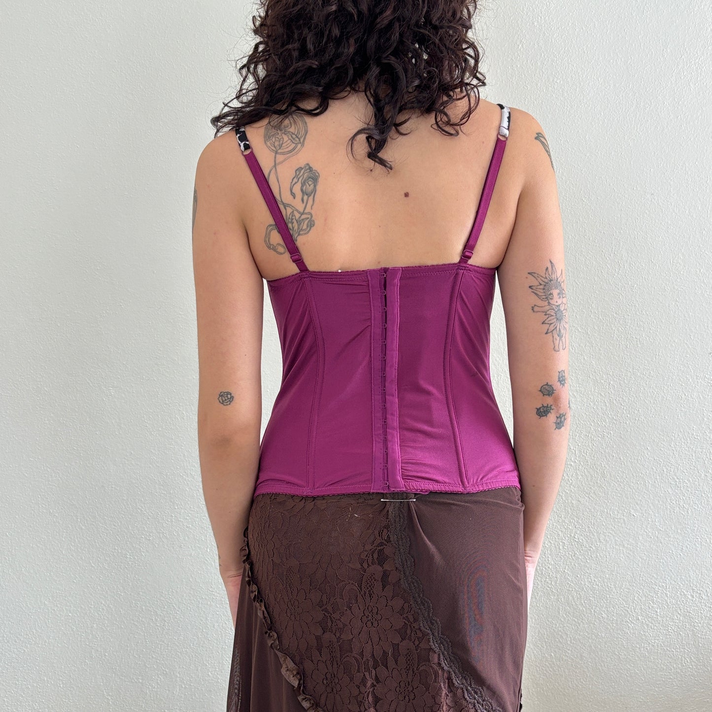 Purple leopard corset - S