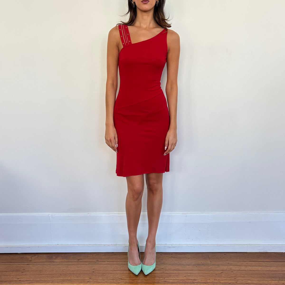 Italian red dress - S