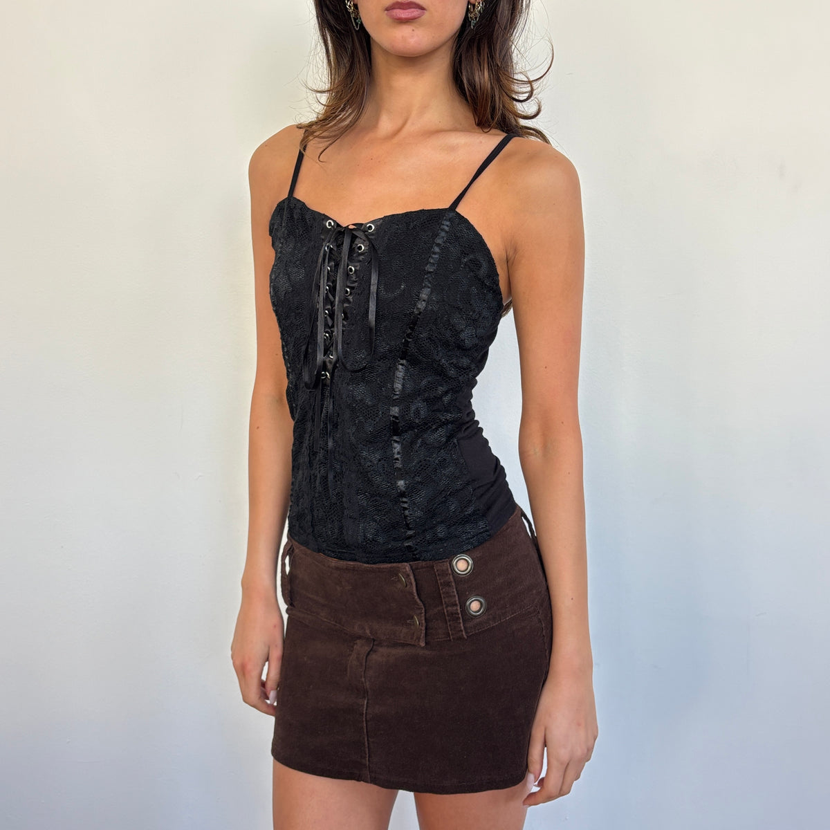 Motivi lace up cami - S