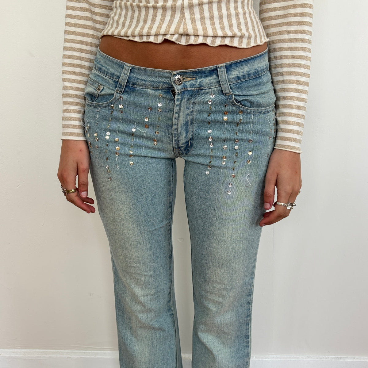 Lightwash lowrise jeans - XS