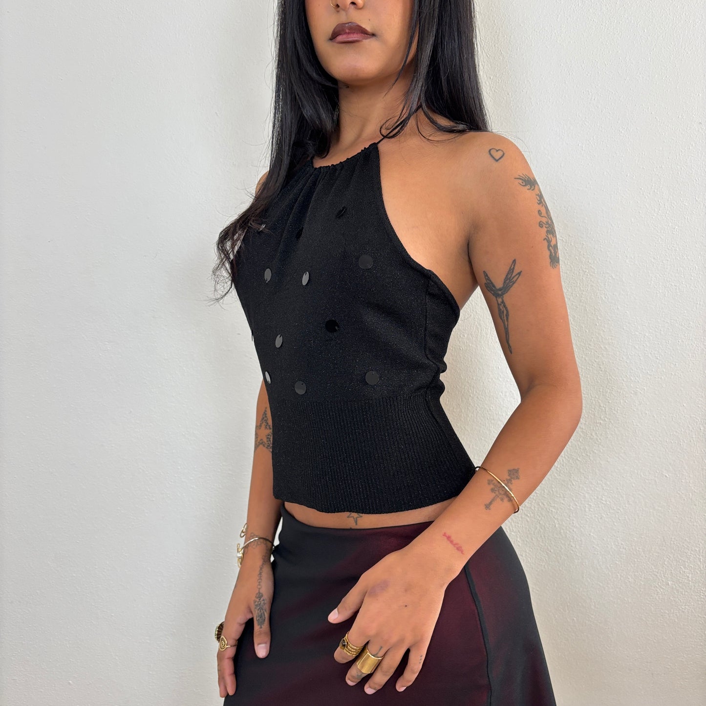 Sequin halter top - S/M