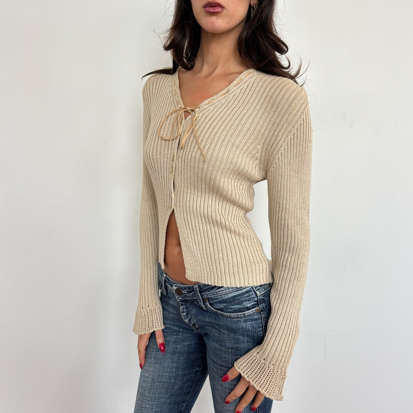 Italian tan knit - S