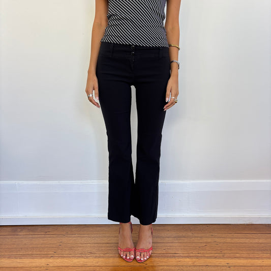 Low rise black pants - XS