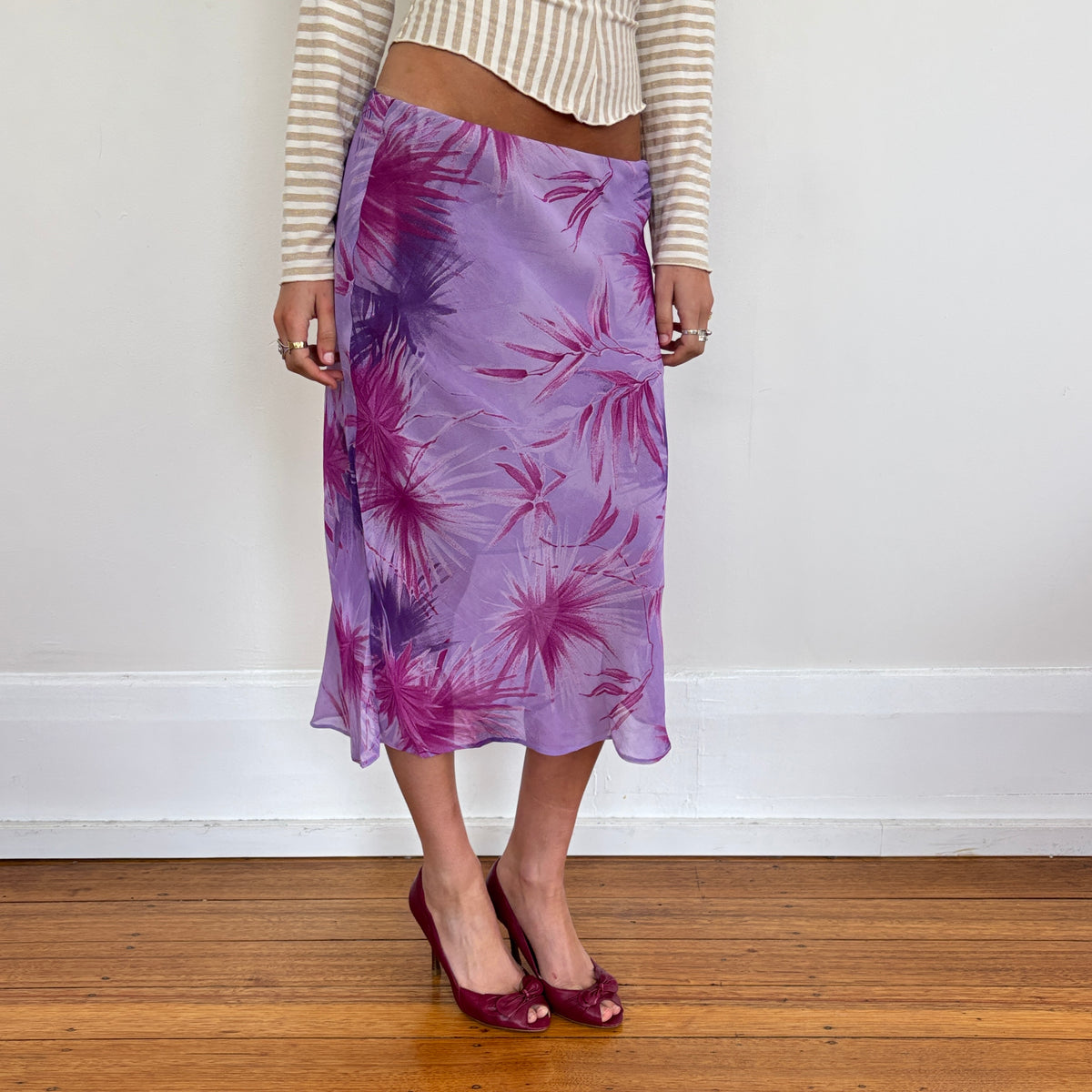 Italian purple midi skirt - XS/S