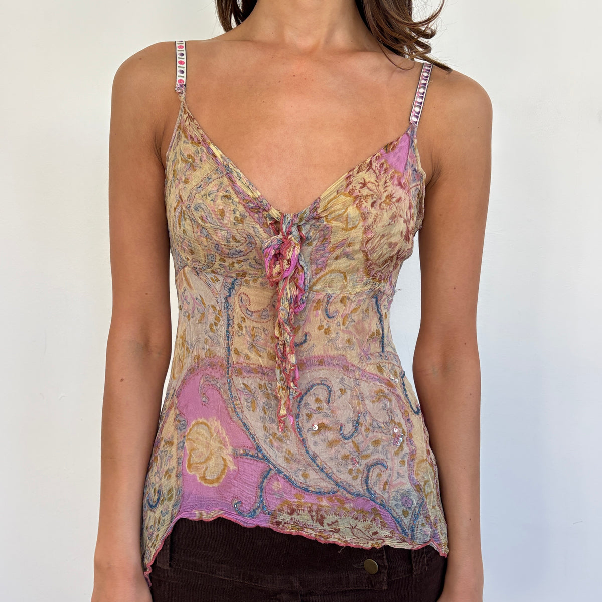 Italian silk top - S/M