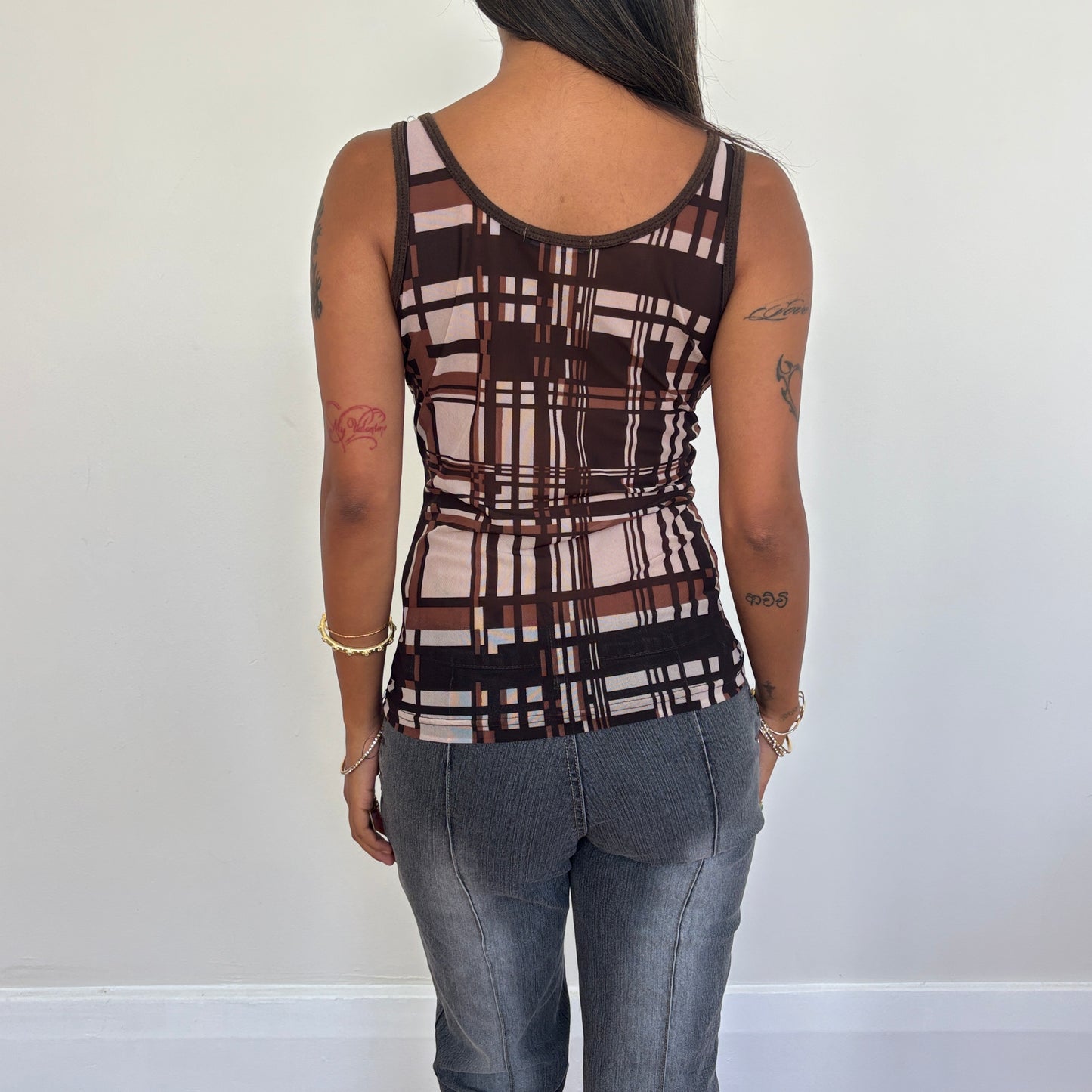 Graphic mesh top - S/M