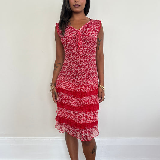 Italian silk floral dress - XS/S