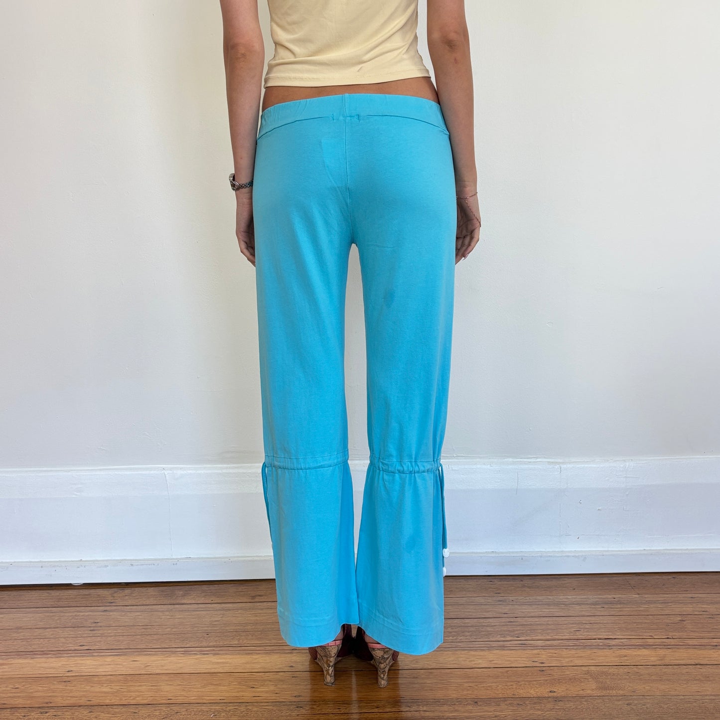 Blue flared pants - S