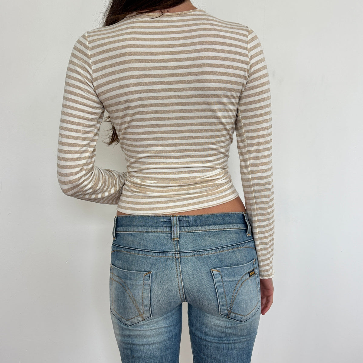 Italian striped sparkly top - S/M