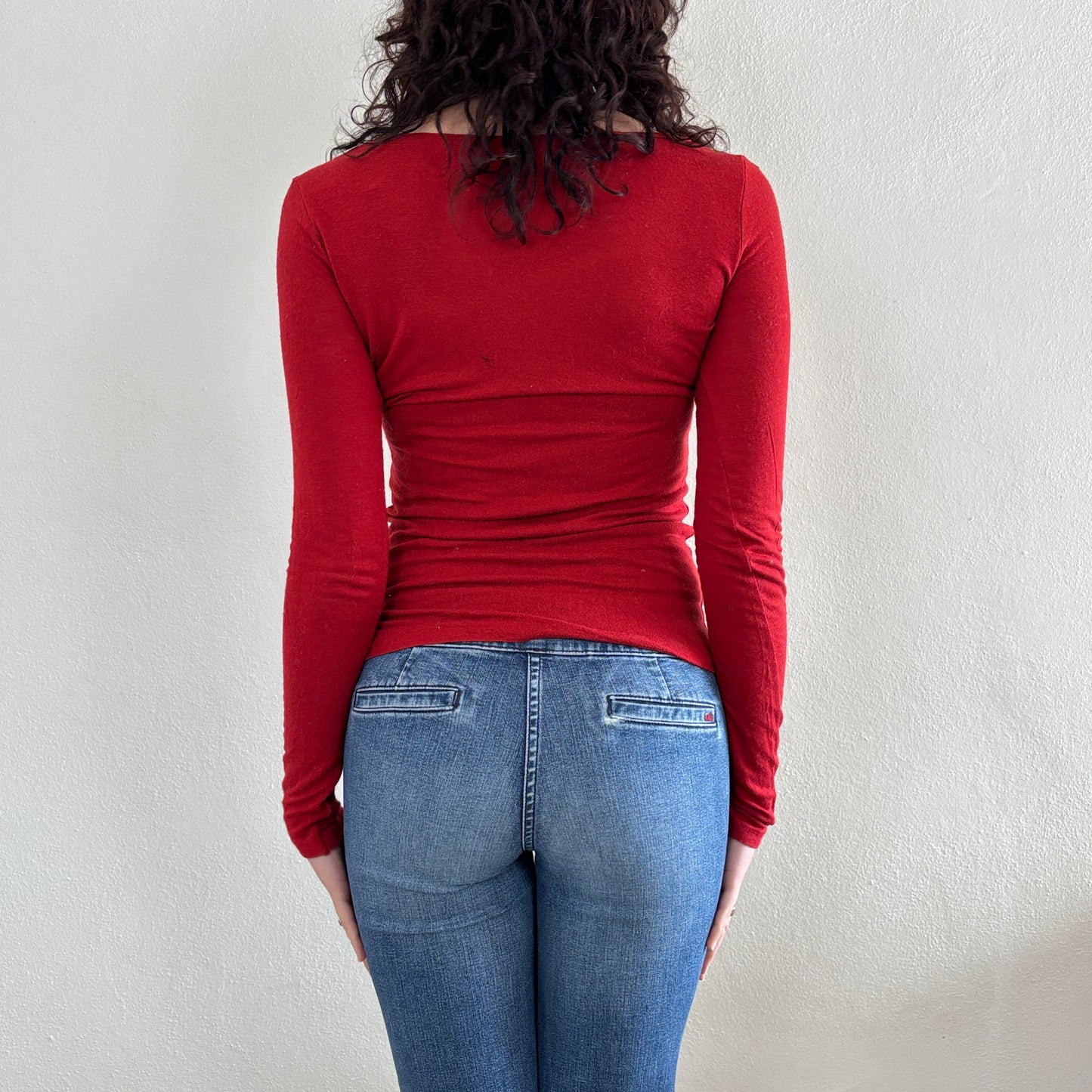 Soft red longsleeve - S